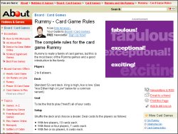 Rummy Rules from About.com