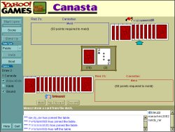 Online Canasta game with  